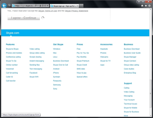 Creating New Skype Account