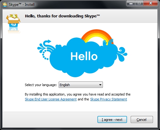 Skype Install Window