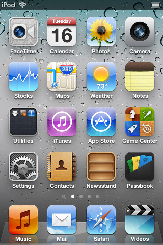 iPod touch Home