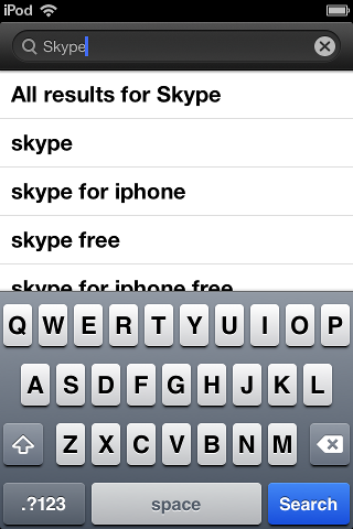 App Store Search for Skype