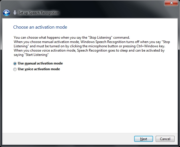 Activation Mode