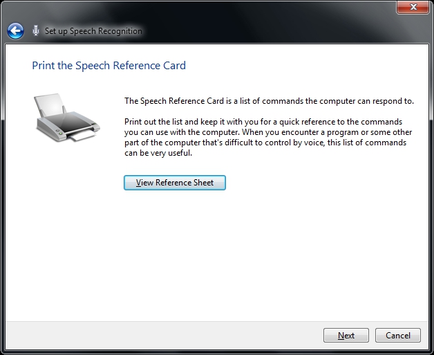 Speech Reference Card